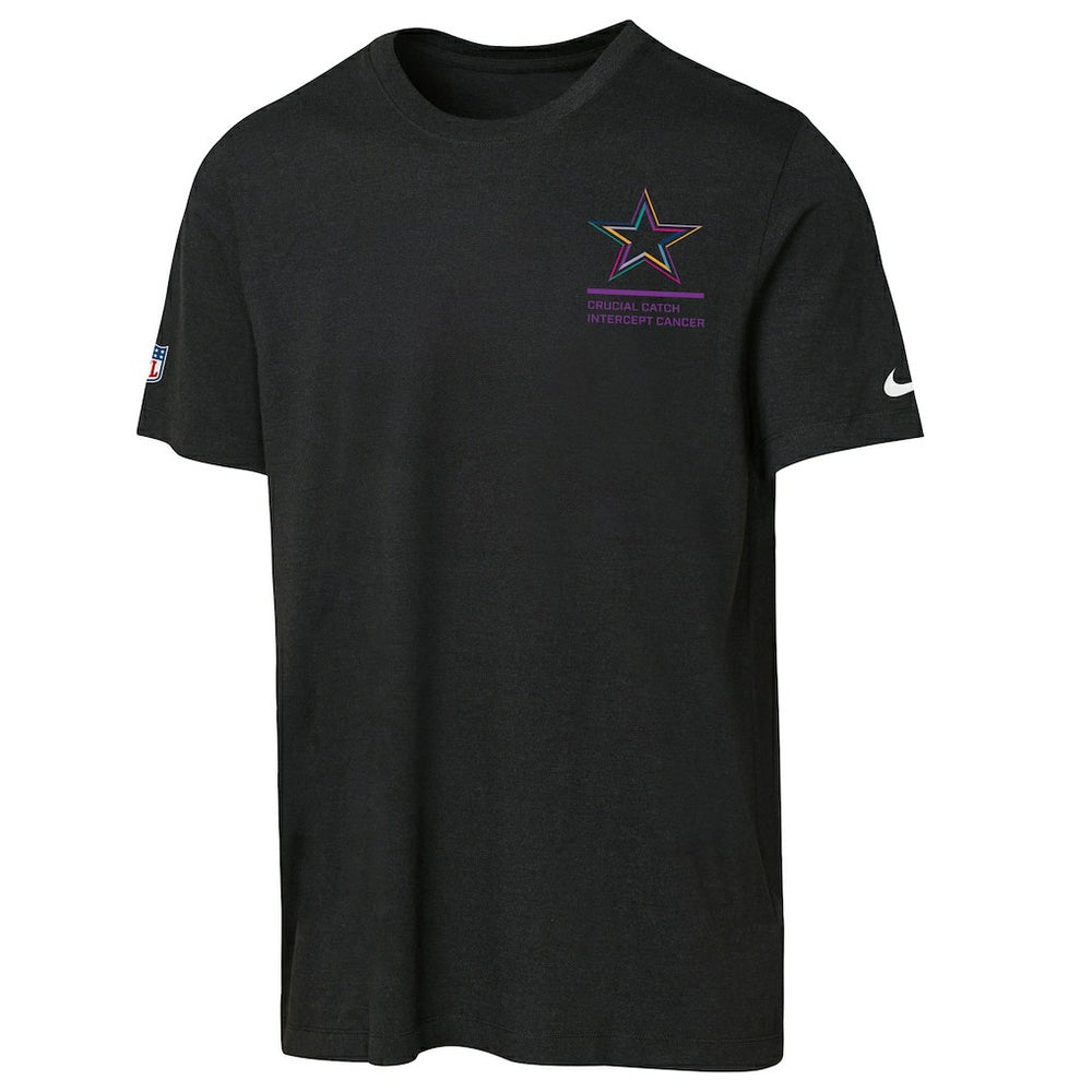 Dallas Cowboys Youth 2025 NFL Crucial Catch Tri-Blend Dri-FIT T-Shirt - Black T-shirts