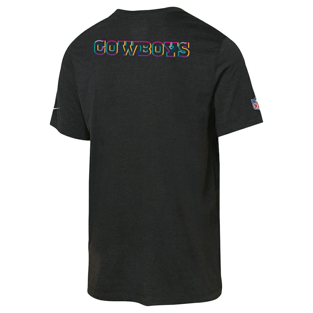 Dallas Cowboys Youth 2025 NFL Crucial Catch Tri-Blend Dri-FIT T-Shirt - Black T-shirts