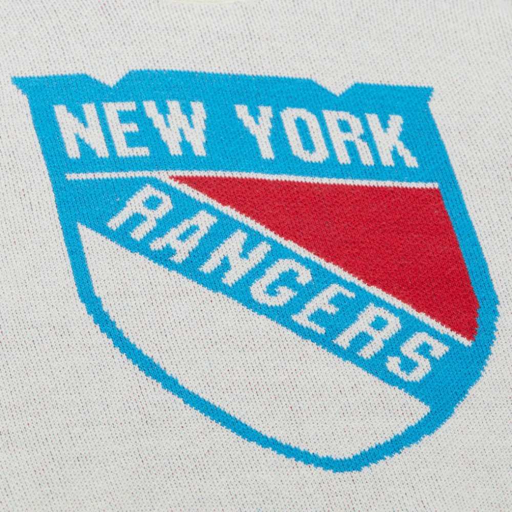 New York Rangers Mitchell & Ness Centennial Retro Logo Sweater - Cream | US 202936278