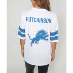 Aidan Hutchinson Detroit Lions Cuce Women's Crystal V-Neck Tunic - White
