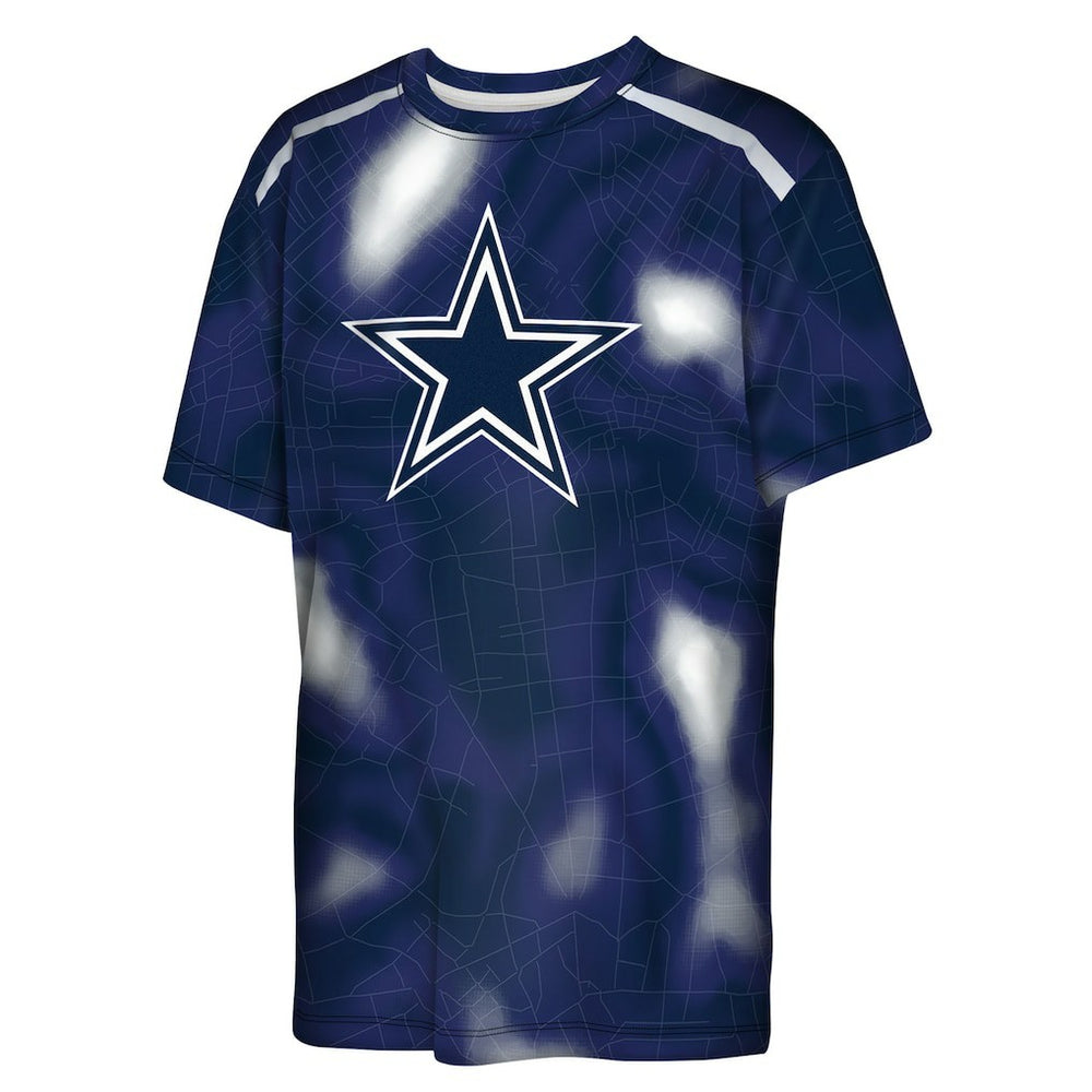 Dallas Cowboys Outerstuff Youth End Zone Dri-Tek T-Shirt - Navy T-shirts