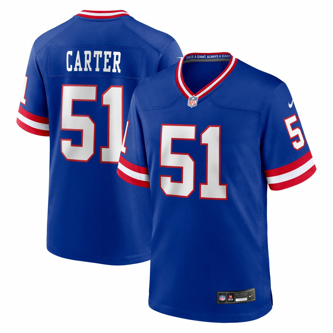 Abdul Carter New York Giants First Round Pick 2nd Alternate Game Jersey - Royal Jerseys