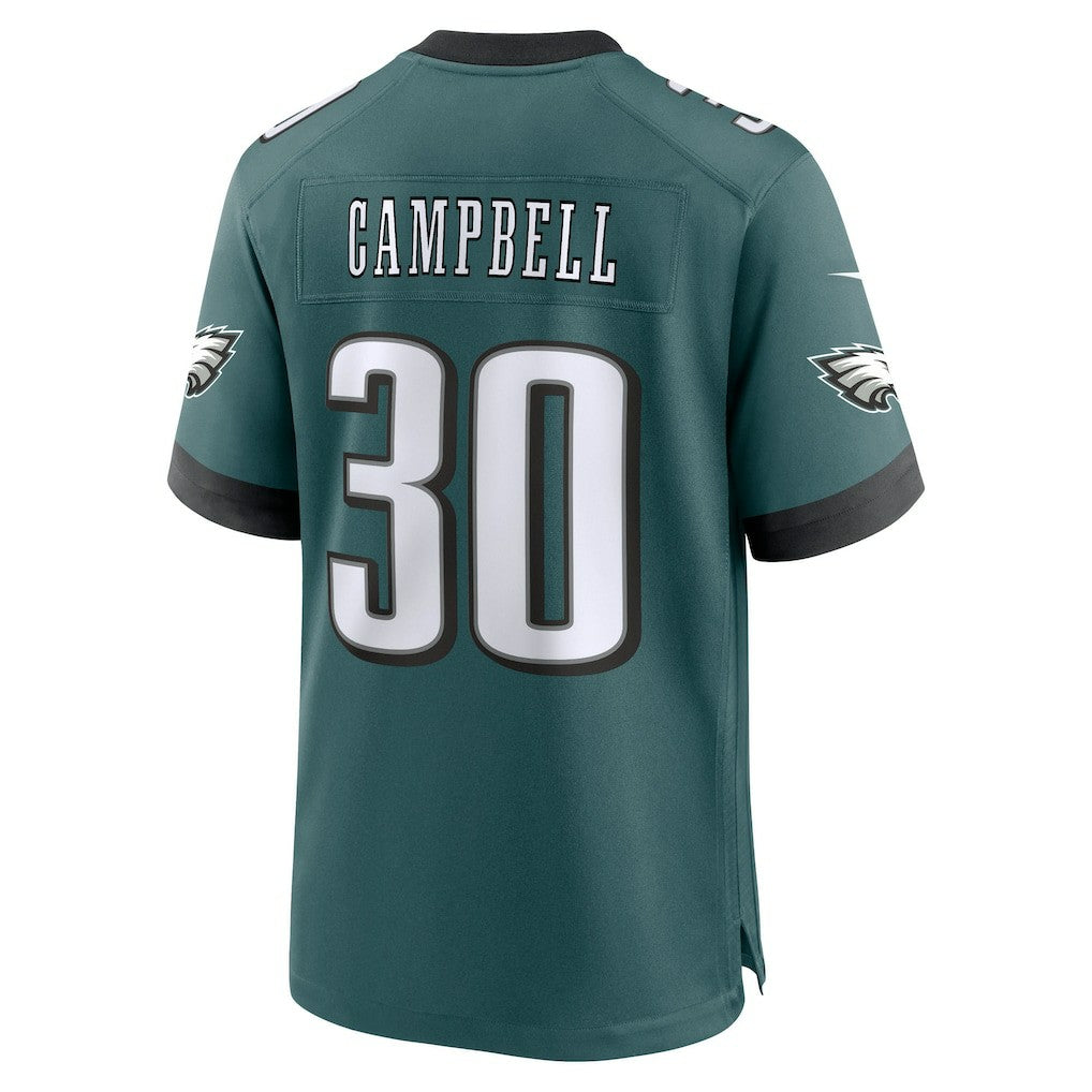 Jihaad Campbell Philadelphia Eagles 2025 NFL Draft First Round Pick Game Jersey - Green Jerseys