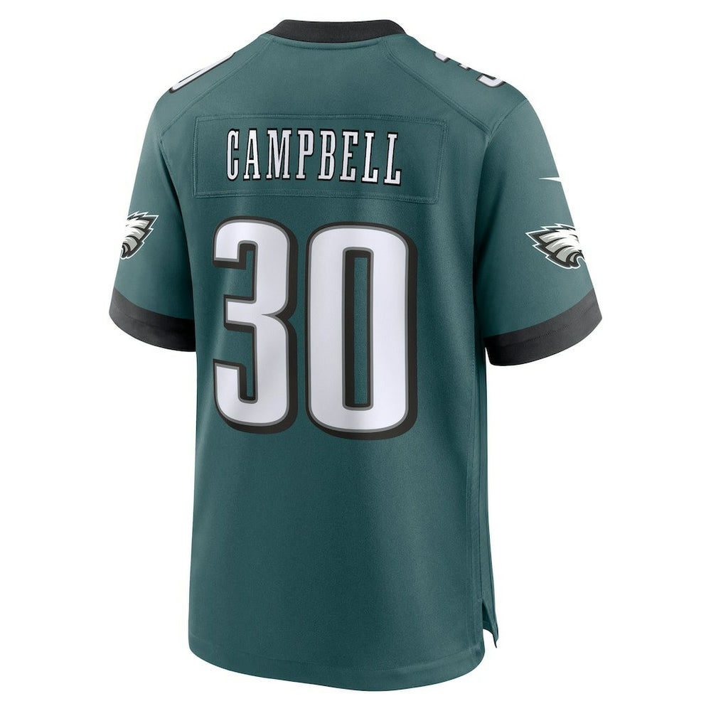 Jihaad Campbell Philadelphia Eagles 2025 NFL Draft First Round Pick Game Jersey - Green Jerseys