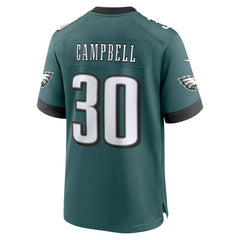 Jihaad Campbell Philadelphia Eagles 2025 NFL Draft First Round Pick Game Jersey - Green Jerseys