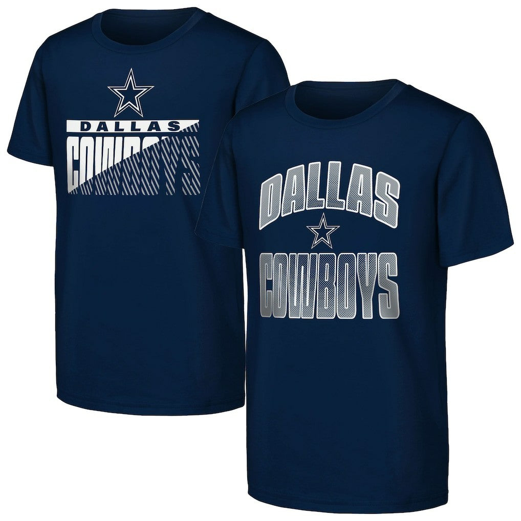 Dallas Cowboys Outerstuff Youth Never Quit 2-Pack T-Shirt Set - Navy T-shirts