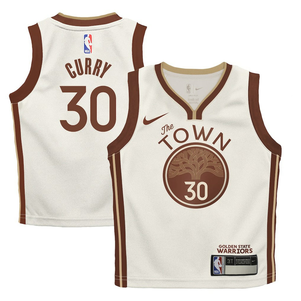 Stephen Curry Golden State Warriors Preschool 2025/26 City Edition Swingman Jersey Tan - Nike
