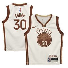 Stephen Curry Golden State Warriors Preschool 2025/26 City Edition Swingman Jersey Tan - Nike