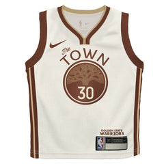 Stephen Curry Golden State Warriors Preschool 2025/26 City Edition Swingman Jersey Tan - Nike