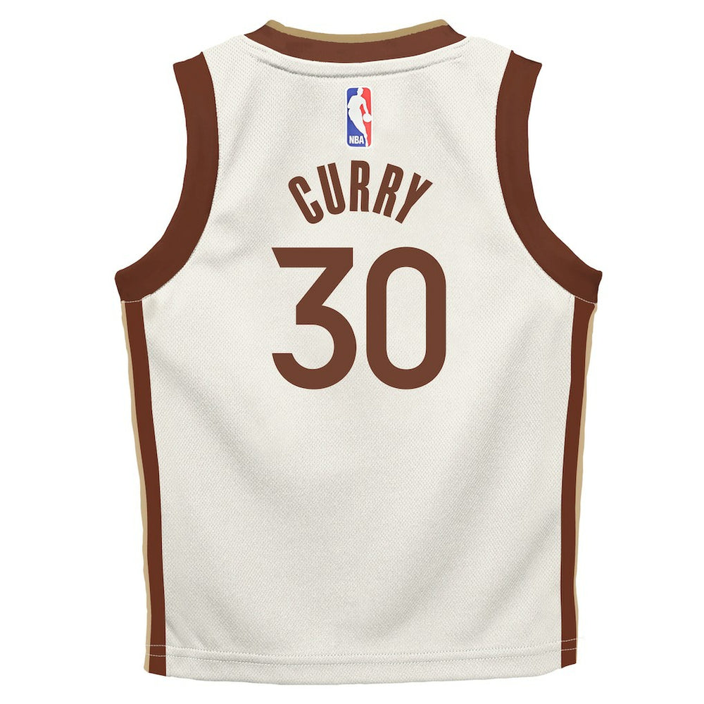 Stephen Curry Golden State Warriors Preschool 2025/26 City Edition Swingman Jersey Tan - Nike