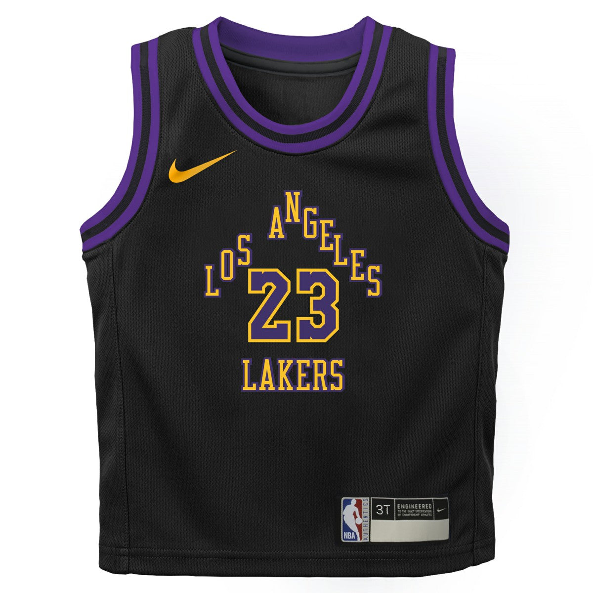 LeBron James Los Angeles Lakers Preschool 2025/26 City Edition Swingman Jersey Black - Nike