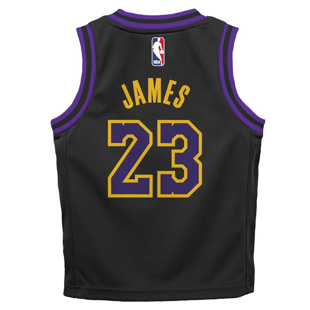 LeBron James Los Angeles Lakers Preschool 2025/26 City Edition Swingman Jersey Black - Nike