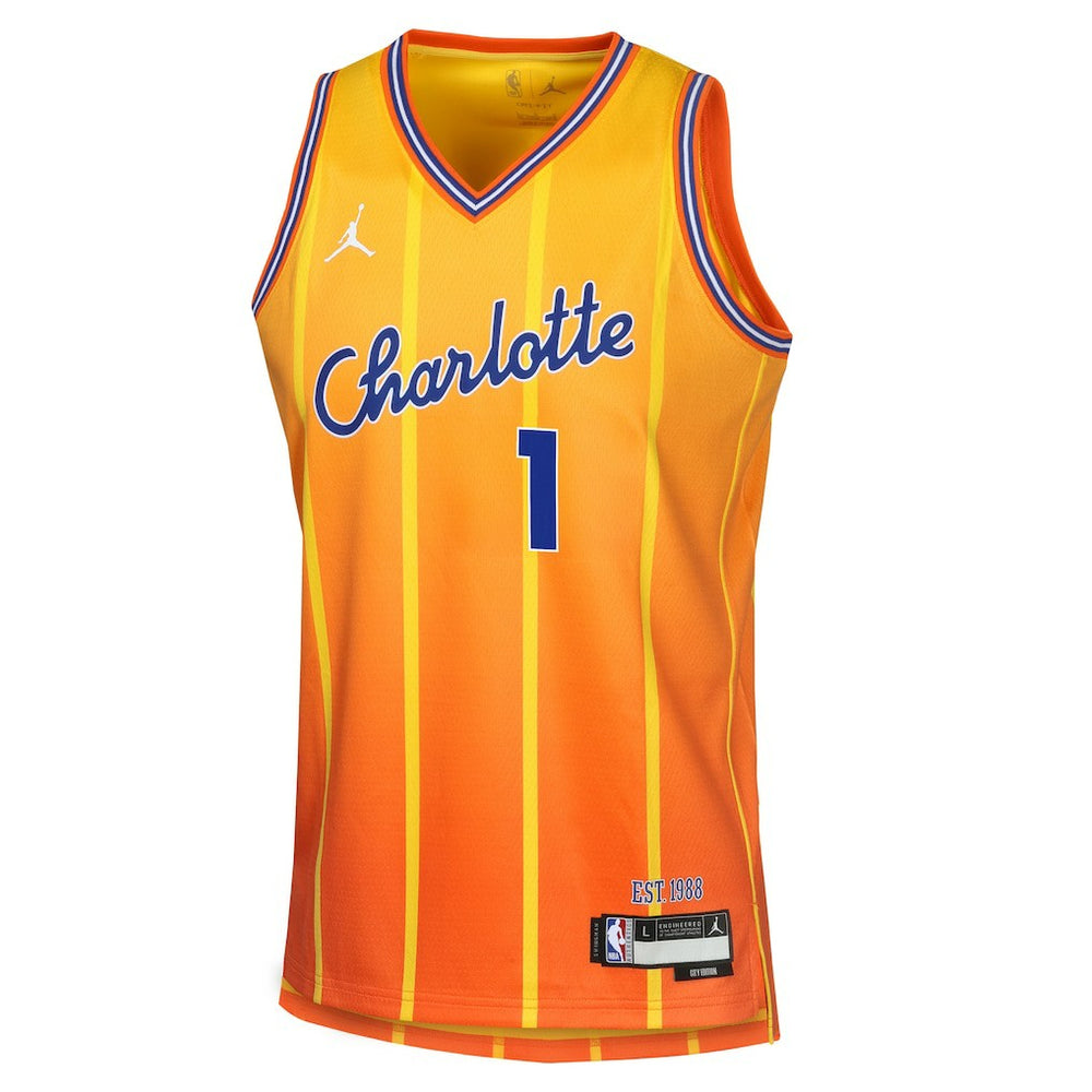LaMelo Ball Charlotte Hornets Youth 2025/26 City Edition Swingman Jersey Orange - Nike