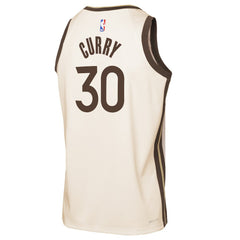 Stephen Curry Golden State Warriors Youth 2025/26 City Edition Swingman Jersey Tan - Nike