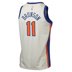 Jalen Brunson New York Knicks Youth 2025/26 City Edition Swingman Jersey Cream - Nike