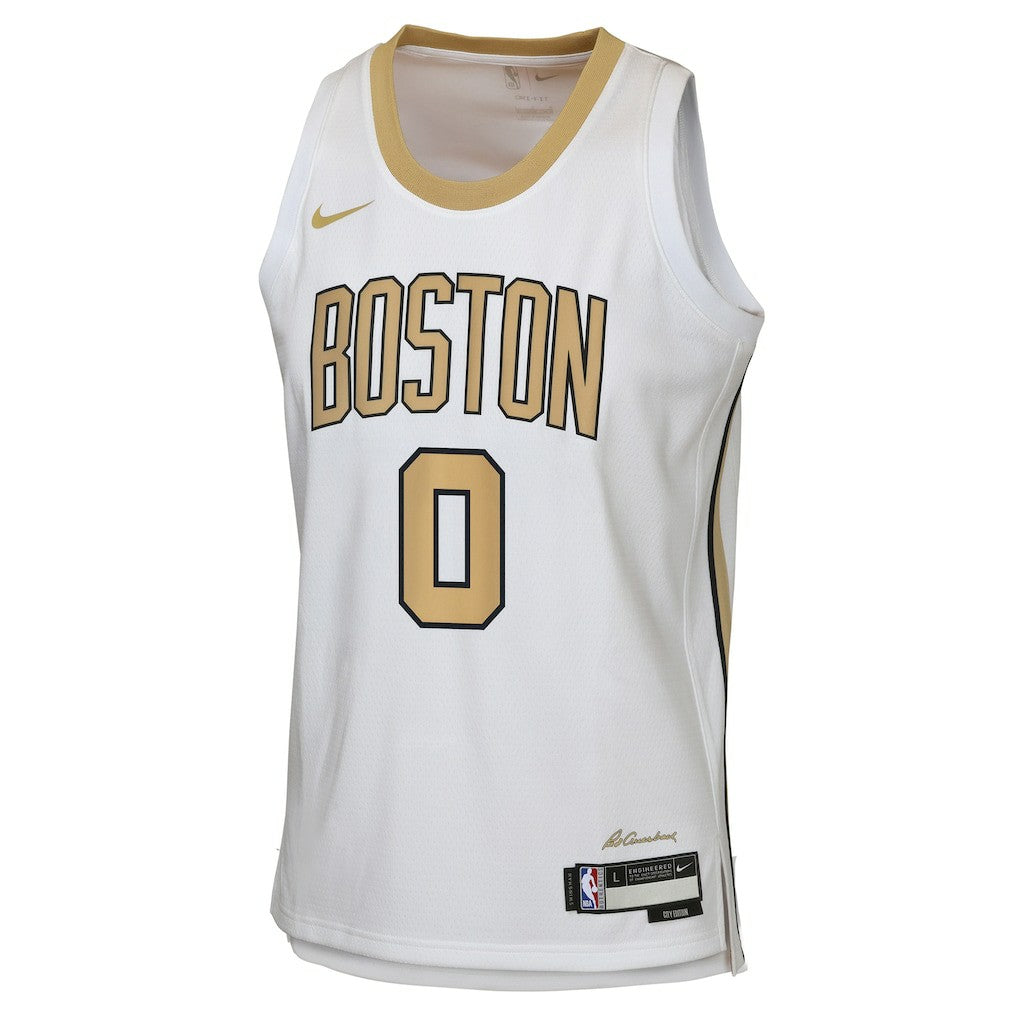 Jayson Tatum Boston Celtics Youth 2025/26 City Edition Swingman Jersey White - Nike