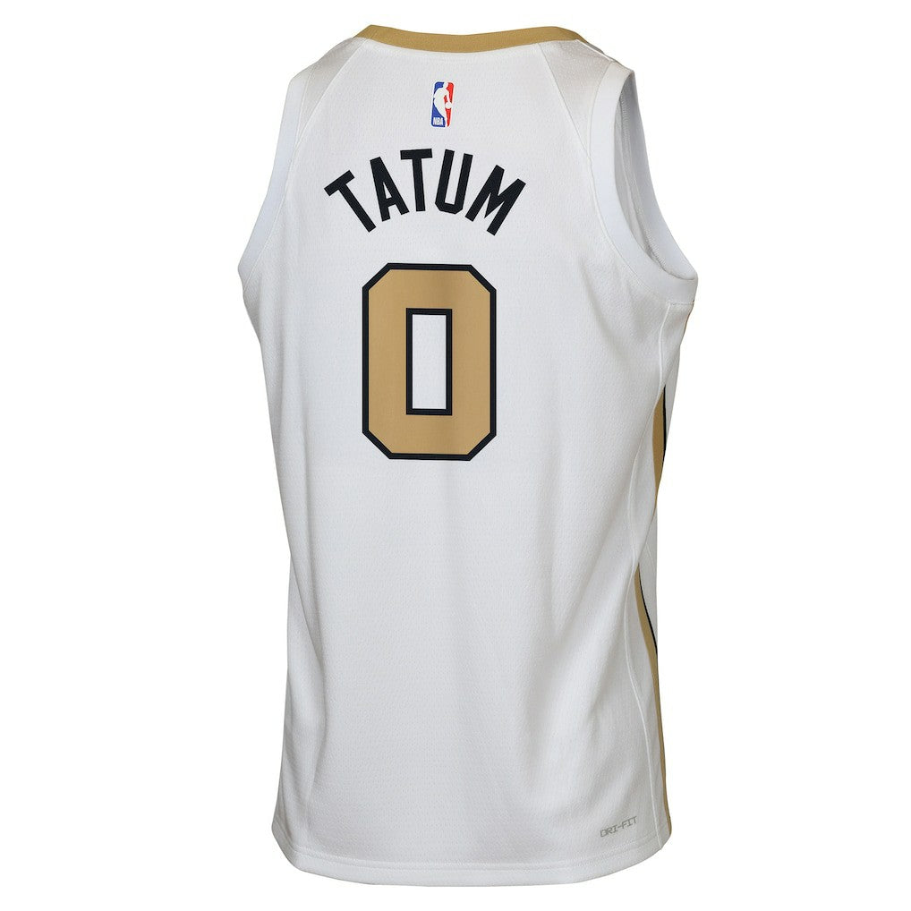 Jayson Tatum Boston Celtics Youth 2025/26 City Edition Swingman Jersey White - Nike