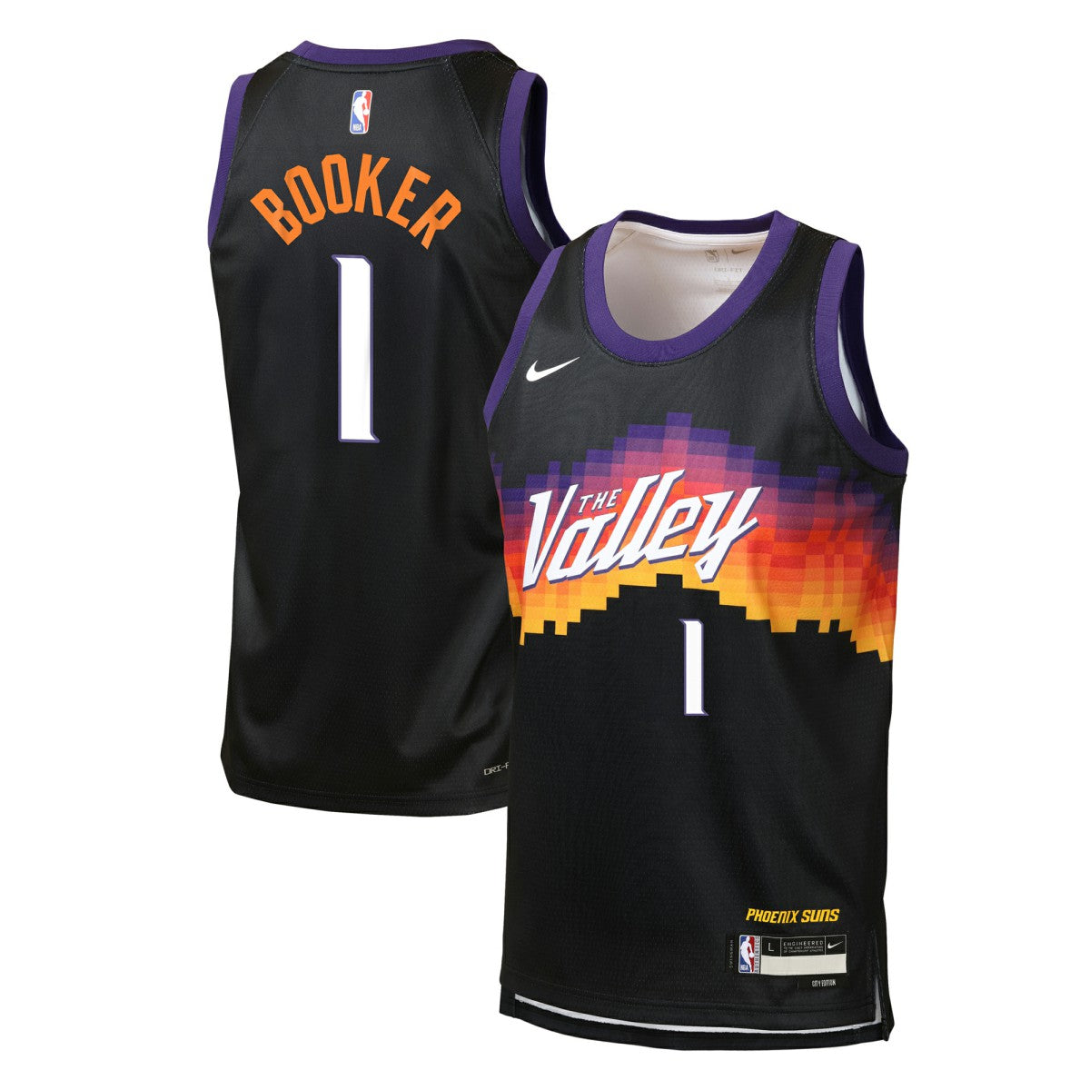 Devin Booker Phoenix Suns Youth 2025/26 City Edition Swingman Jersey Black - Nike