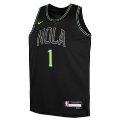 Zion Williamson New Orleans Pelicans Youth 2025/26 City Edition Swingman Jersey Black - Nike