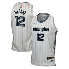 Ja Morant Memphis Grizzlies Youth 2025/26 City Edition Swingman Jersey White - Nike outlet