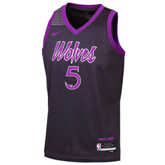 Anthony Edwards Minnesota Timberwolves Youth 2025/26 City Edition Swingman Jersey Purple - Nike