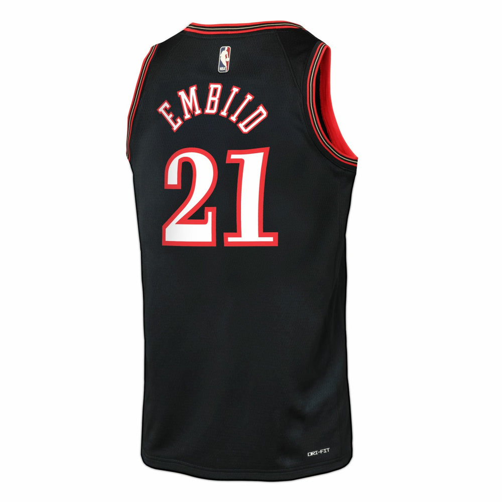 Joel Embiid Philadelphia 76ers Youth Swingman Jersey Classic Edition Black - Nike outlet
