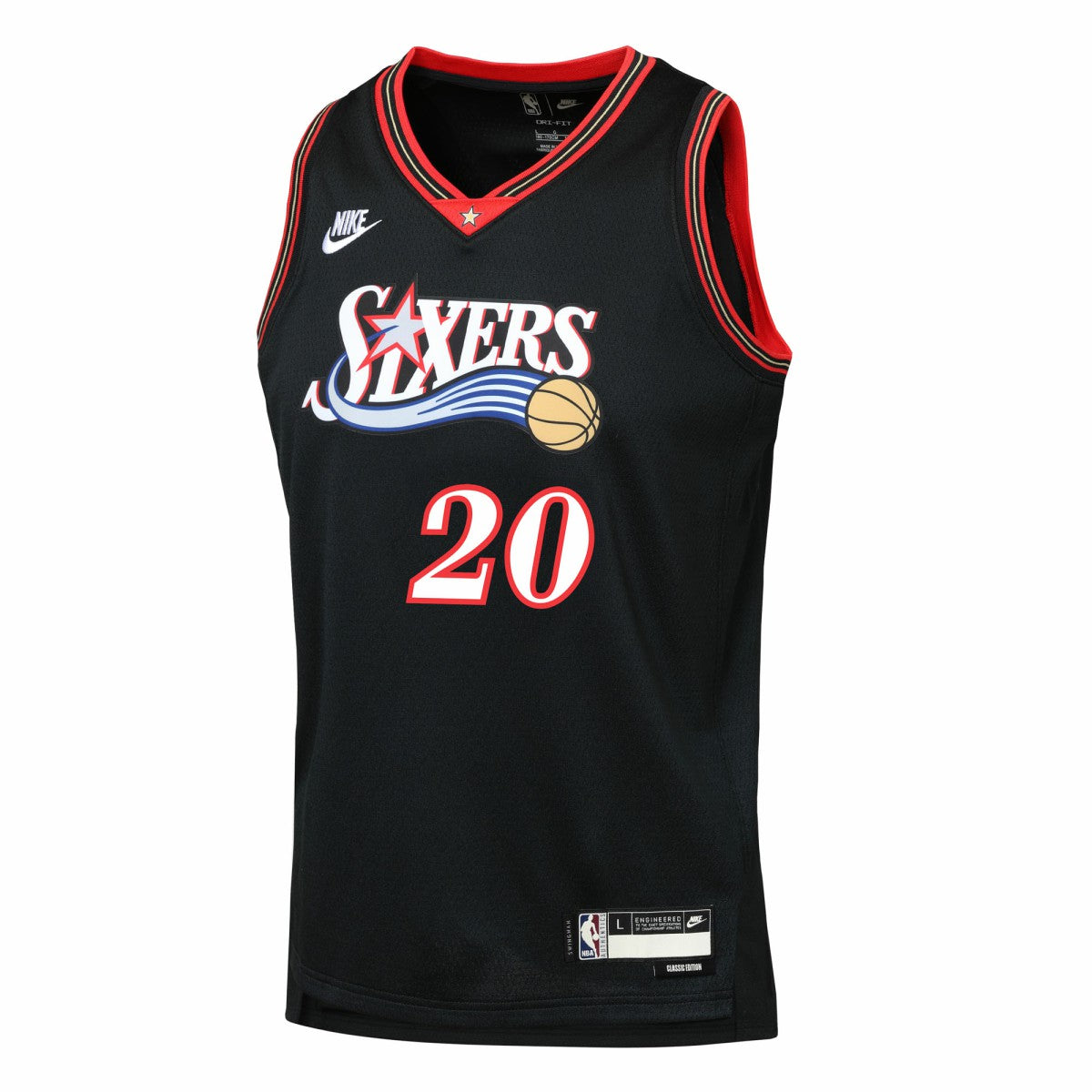 Jared McCain Philadelphia 76ers Youth Swingman Jersey Classic Edition Black - Nike