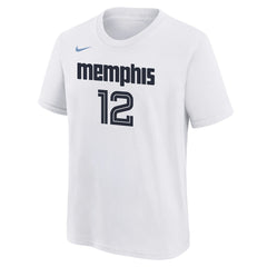 Ja Morant Memphis Grizzlies Youth 2025/26 City Edition Name & Number T-Shirt White - Nike