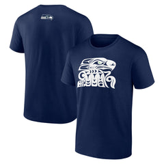 Seattle Seahawks Muckleshoot Tribe T-Shirt - College Navy T-shirts