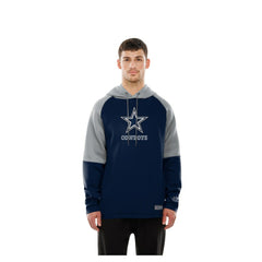 Dallas Cowboys New Era Combine Authentic Color Block Raglan Pullover Hoodie - Navy Hoodies