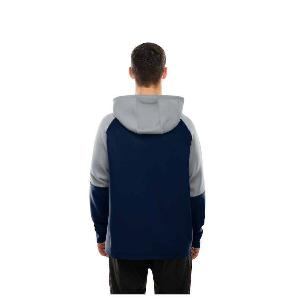 Dallas Cowboys New Era Combine Authentic Color Block Raglan Pullover Hoodie - Navy Hoodies
