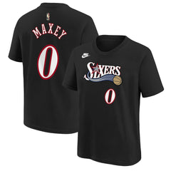 Tyrese Maxey Philadelphia 76ers Youth Name & Number T-Shirt Classic Edition Black - Nike outlet