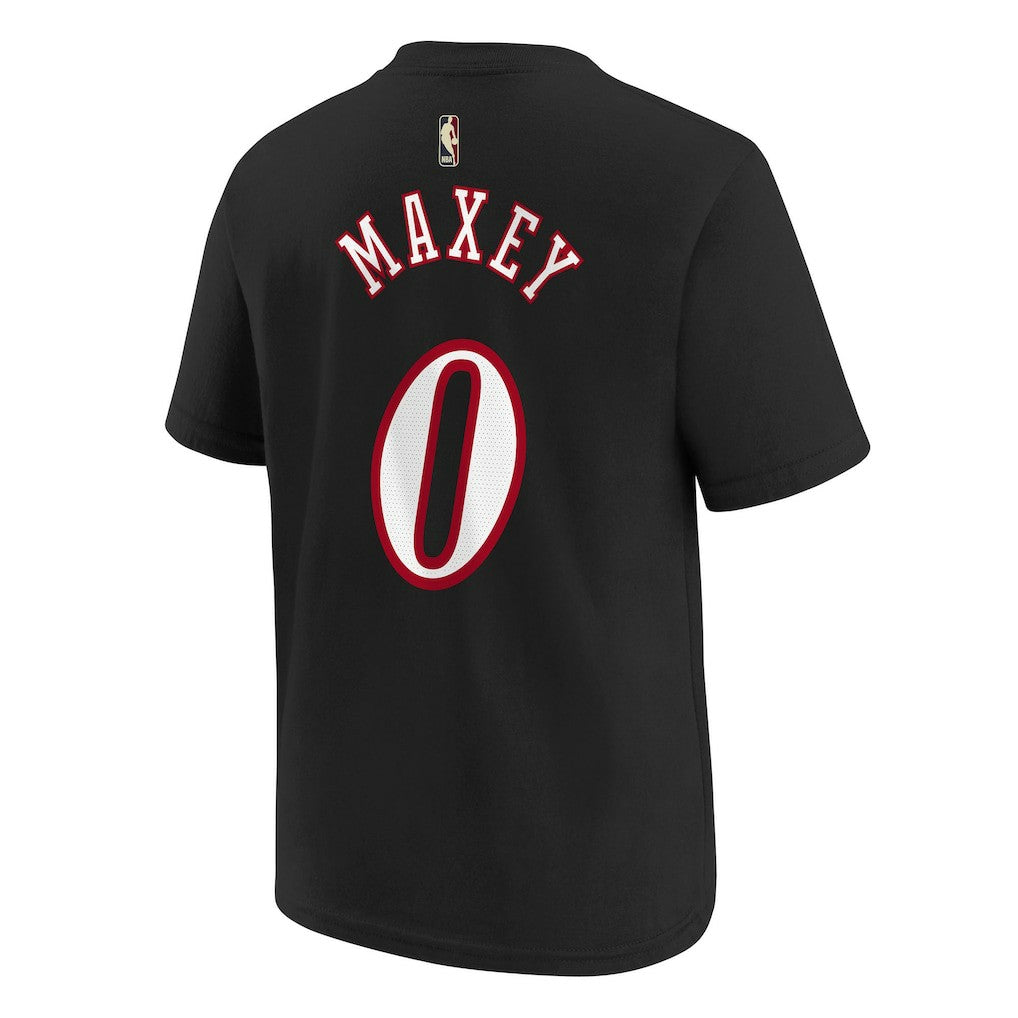 Tyrese Maxey Philadelphia 76ers Youth Name & Number T-Shirt Classic Edition Black - Nike outlet