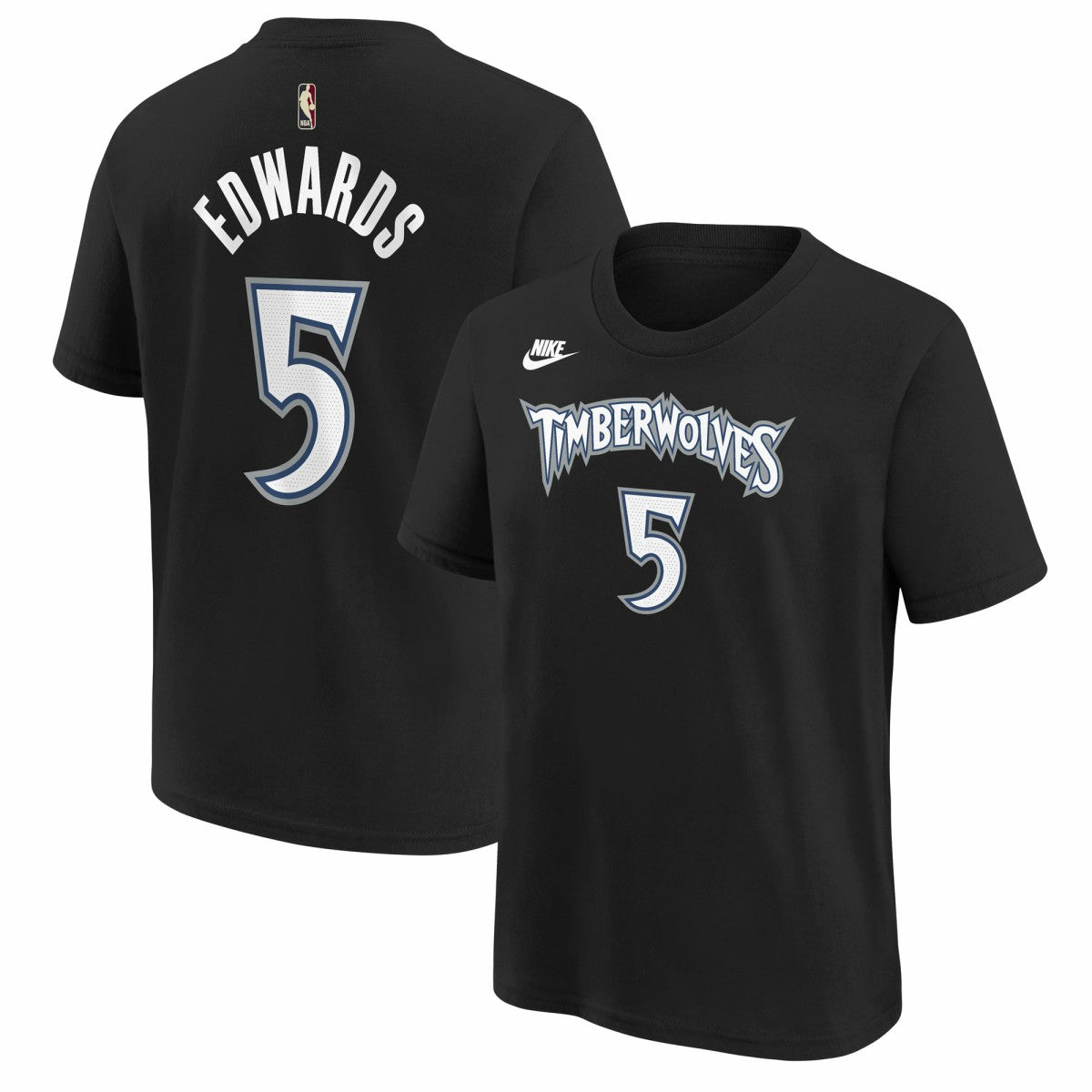 Anthony Edwards Minnesota Timberwolves Youth Name & Number T-Shirt Classic Edition Black - Nike