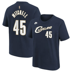 Donovan Mitchell Cleveland Cavaliers Youth Name & Number T-Shirt Classic Editi- Navy - Nike