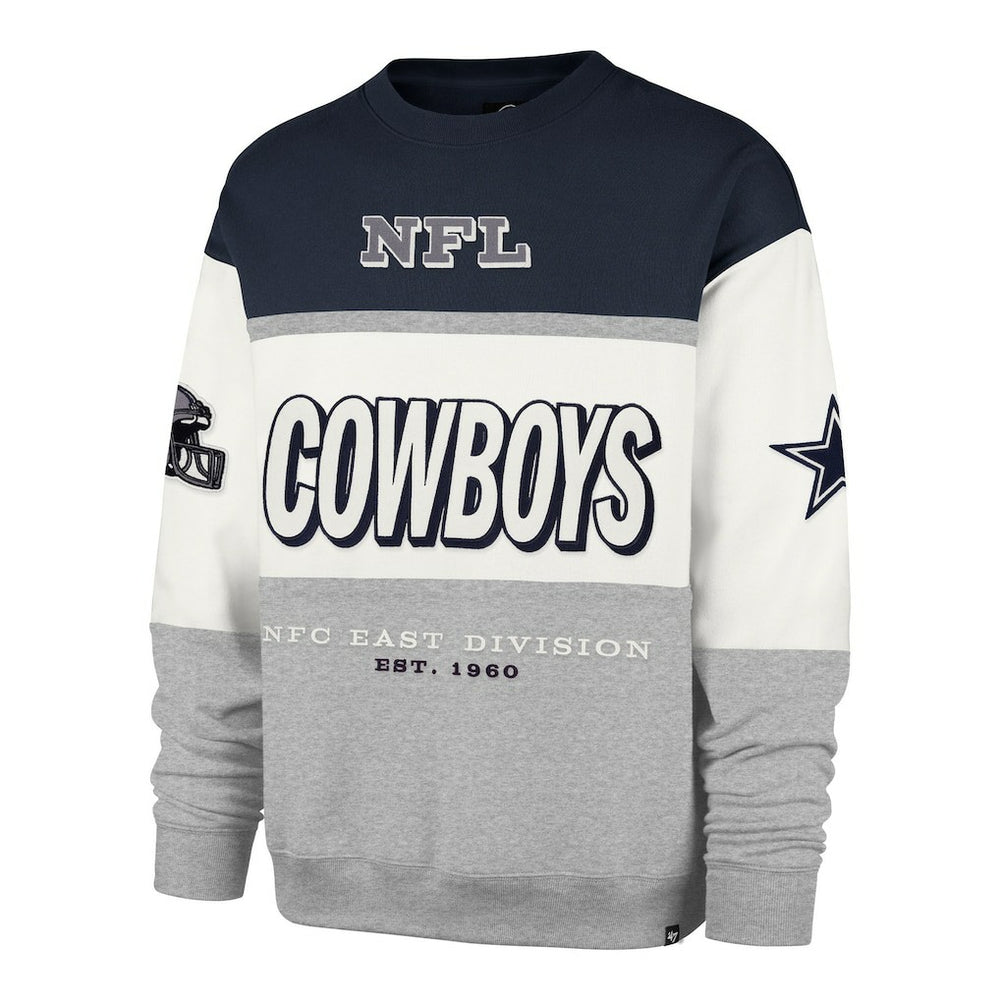 Dallas Cowboys '47 Breeze Maximalist Sweatshirt - Navy/Gray Sweatshirts