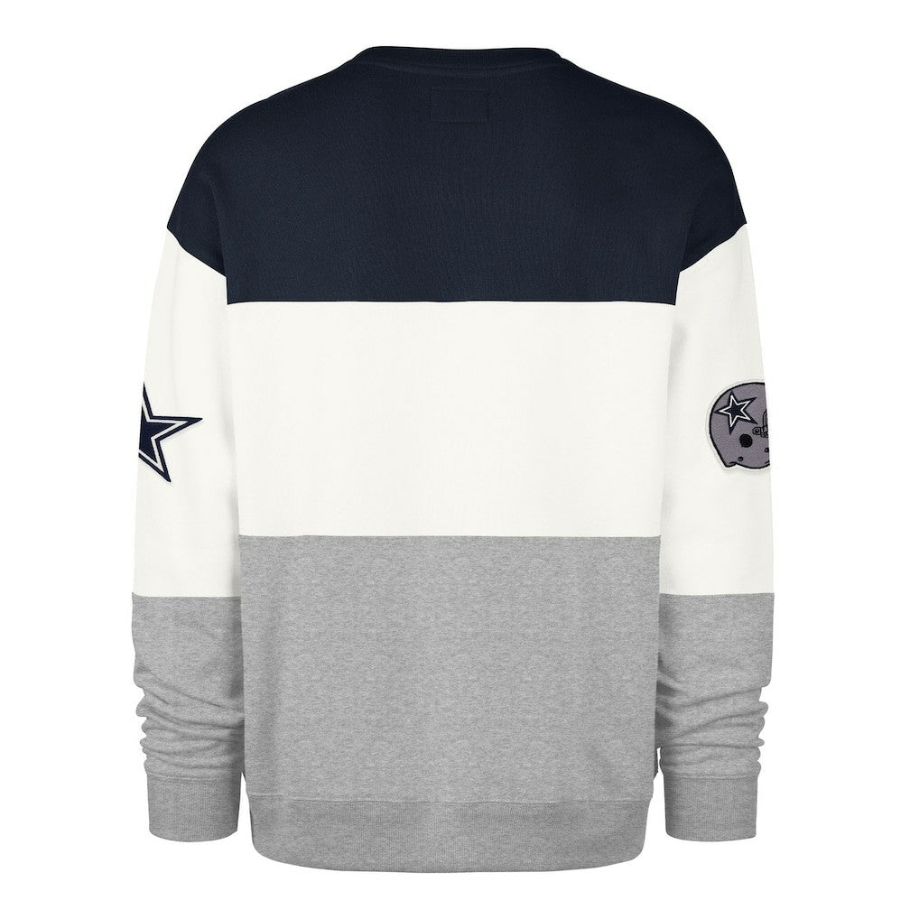 Dallas Cowboys '47 Breeze Maximalist Sweatshirt - Navy/Gray Sweatshirts
