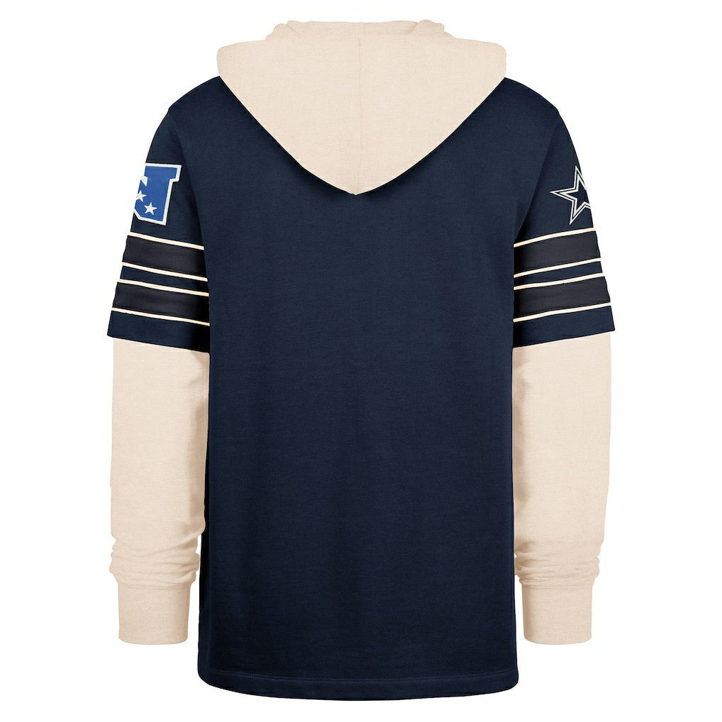 Dallas Cowboys '47 Split Zone Cornerback Duo Hoodie - Navy Hoodies