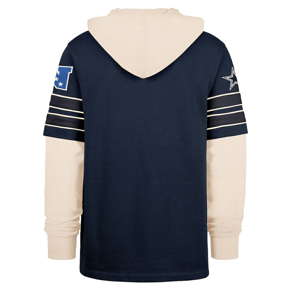 Dallas Cowboys '47 Split Zone Cornerback Duo Hoodie - Navy Hoodies