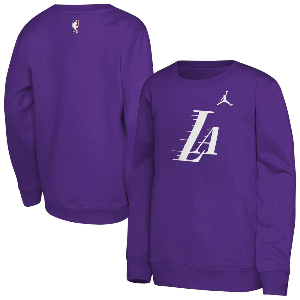 Los Angeles Lakers Jordan Brand Youth Courtside Statement Edition Sweatshirt Purple outlet