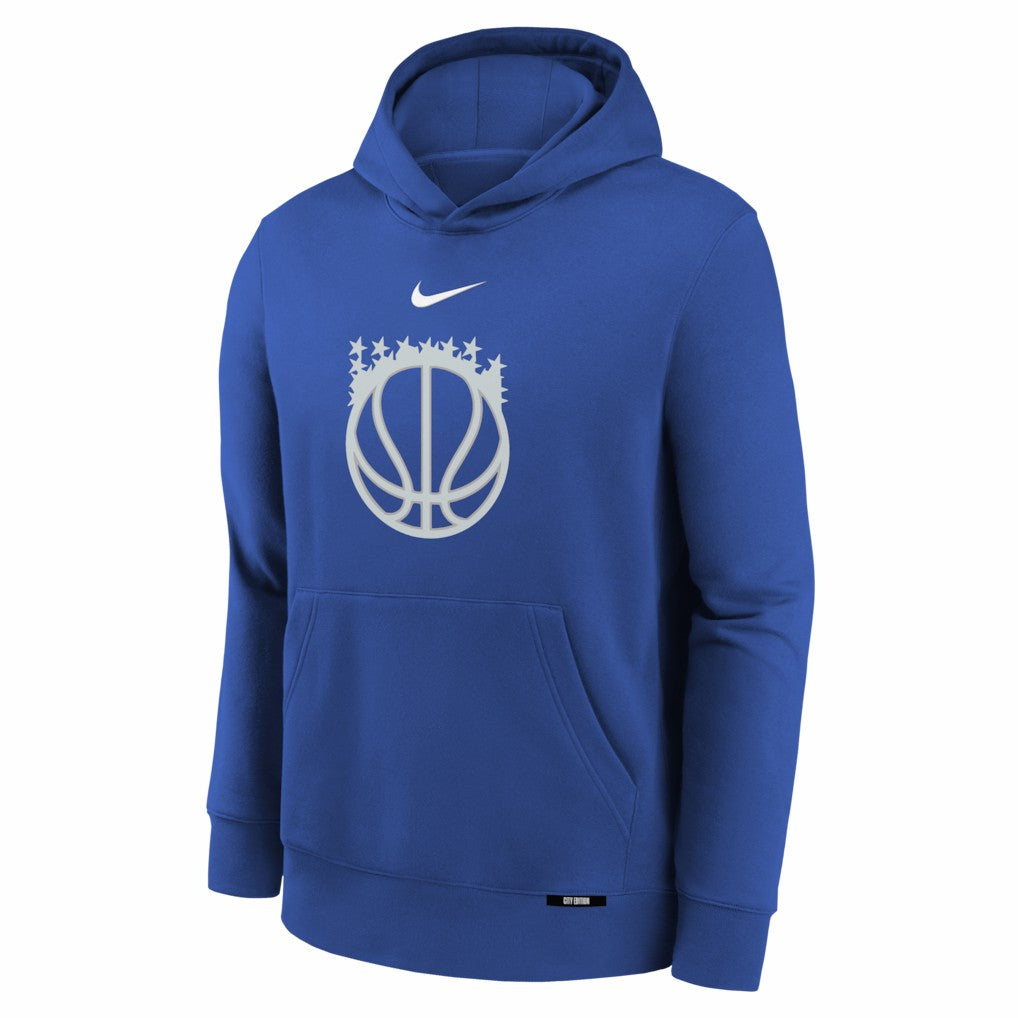 Orlando Magic Youth 2025/26 City Edition Club Fleece Pullover Hoodie Royal - Nike