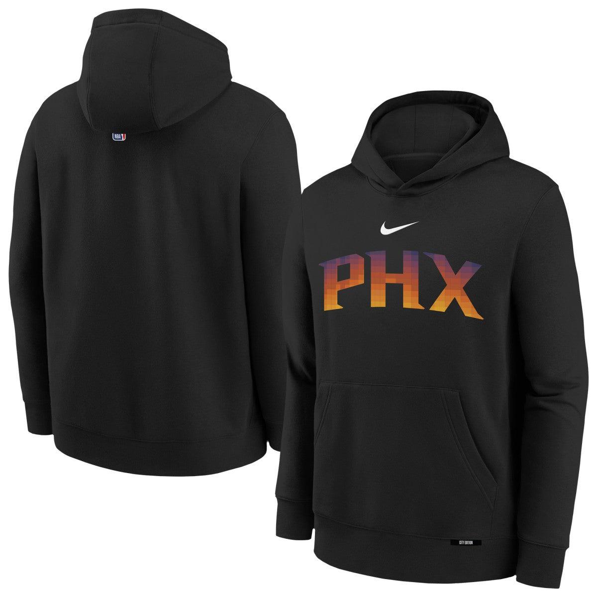 Phoenix Suns Youth 2025/26 City Edition Club Fleece Pullover Hoodie Black - Nike outlet
