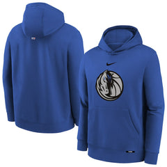 Dallas Mavericks Youth 2025/26 City Edition Club Fleece Pullover Hoodie Royal - Nike