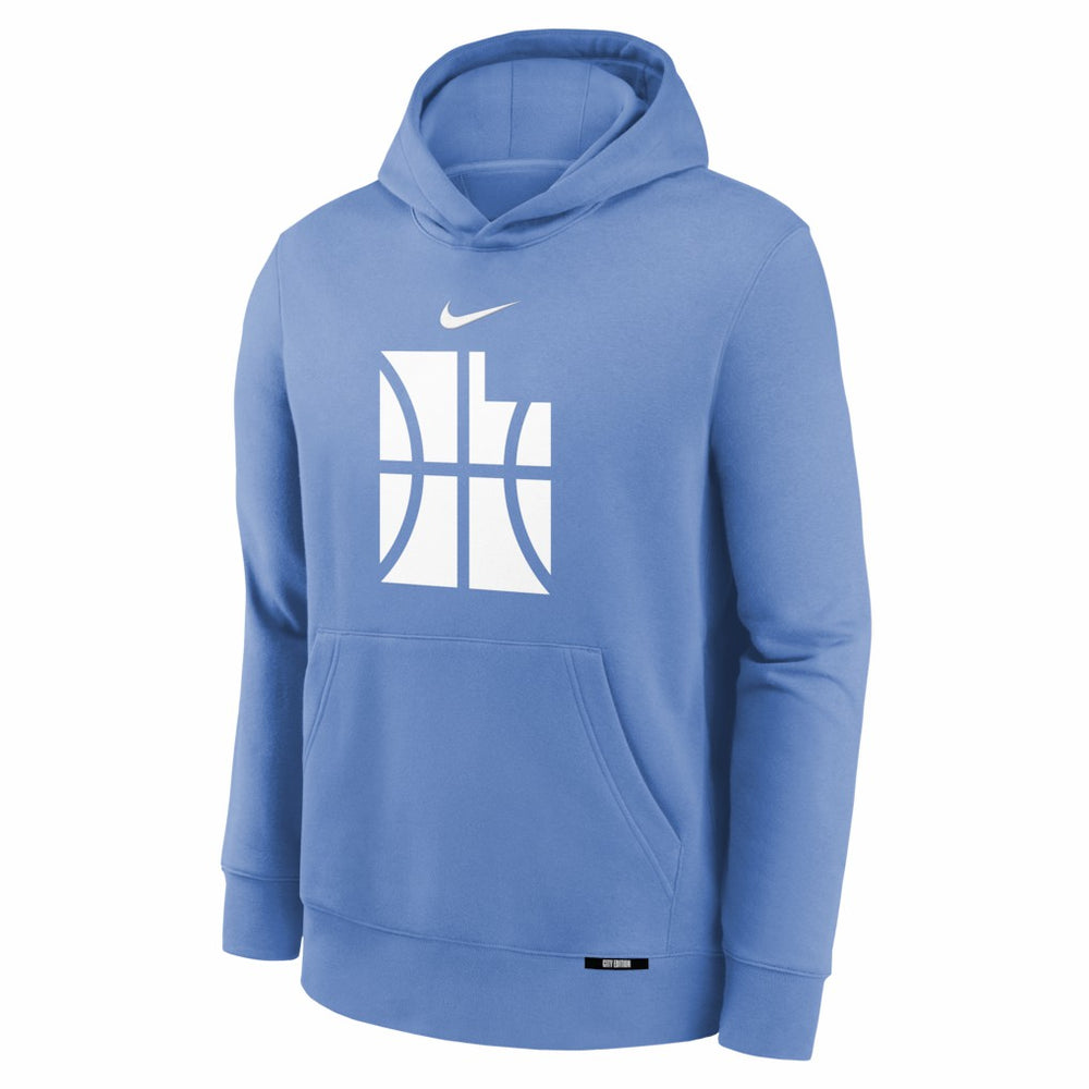 Utah Jazz Youth 2025/26 City Edition Club Fleece Pullover Hoodie Blue - Nike