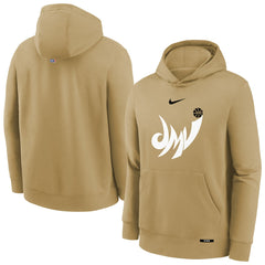Washington Wizards Youth 2025/26 City Edition Club Logo Fleece Hoodie Tan - Nike