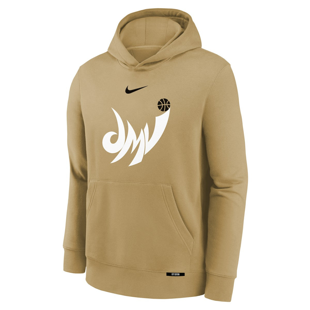 Washington Wizards Youth 2025/26 City Edition Club Logo Fleece Hoodie Tan - Nike