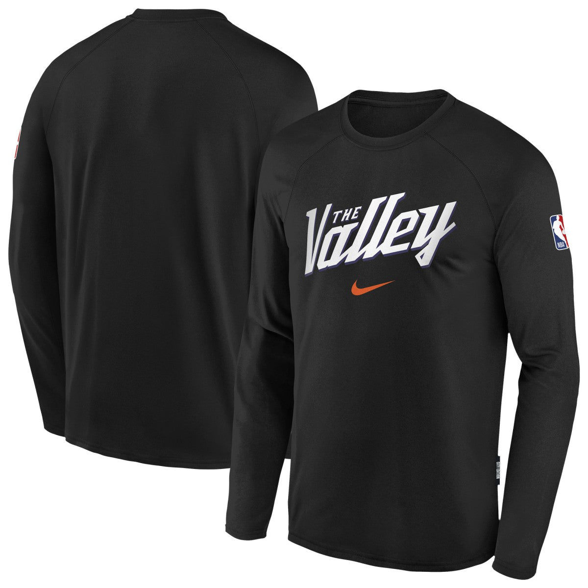 Phoenix Suns Youth 2025/26 City Edition Dri-Fit Long Sleeve Game Top Black - Nike