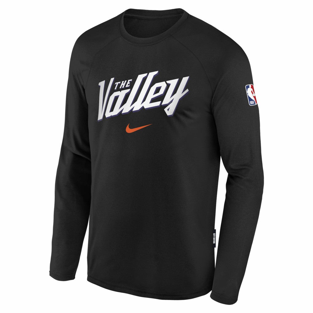 Phoenix Suns Youth 2025/26 City Edition Dri-Fit Long Sleeve Game Top Black - Nike