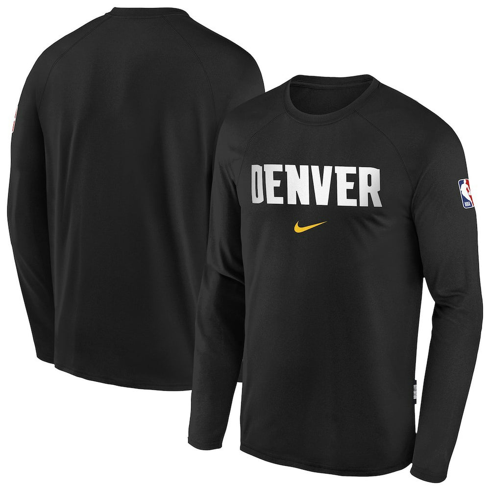 Denver Nuggets Youth 2025/26 City Edition Dri-Fit Long Sleeve Game Top Black - Nike