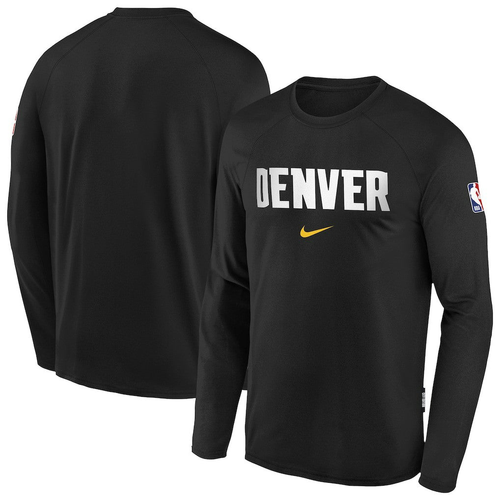 Denver Nuggets Youth 2025/26 City Edition Dri-Fit Long Sleeve Game Top Black - Nike